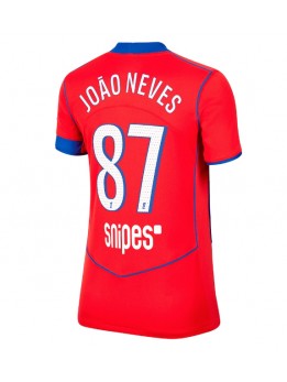 Ženski Nogometna dresi replika Paris Saint-Germain Joao Neves #87 Tretji 2025-26 Kratek rokav Ženski Nogometna dresi replika Paris Saint-Germain Joao Neves #87 Tretji 2025-26 Kratek rokav